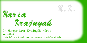 maria krajnyak business card